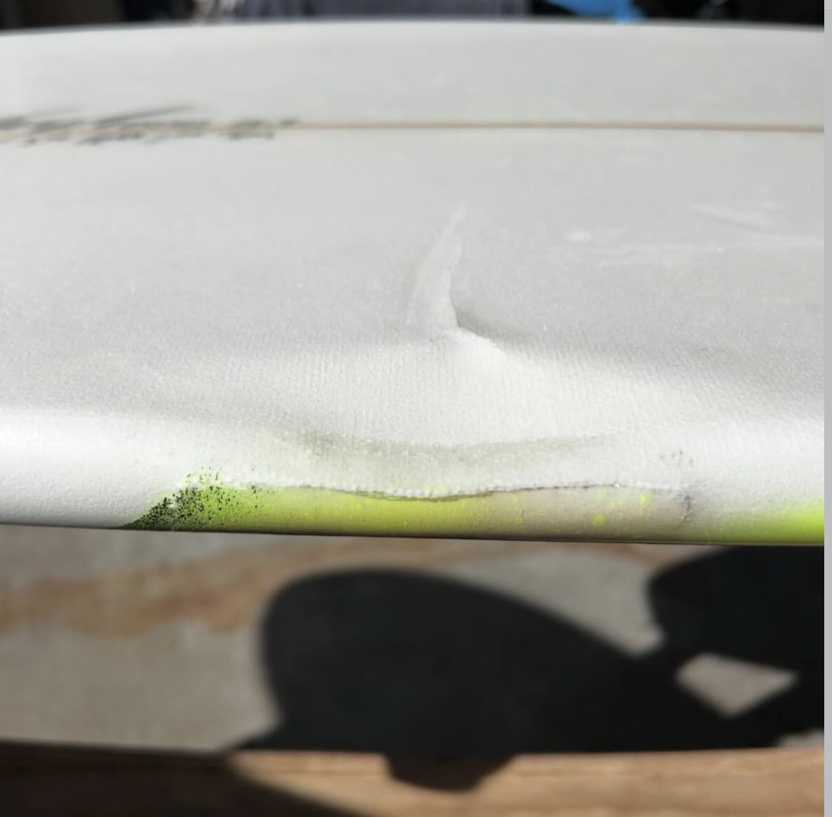 Crushed Rail before repair