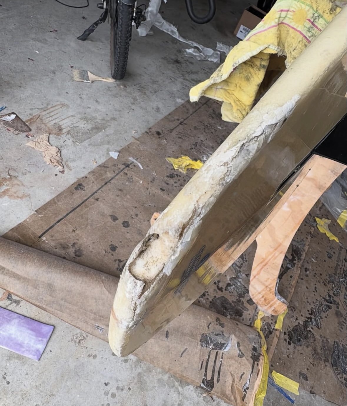 Massive Tail Damage before repair