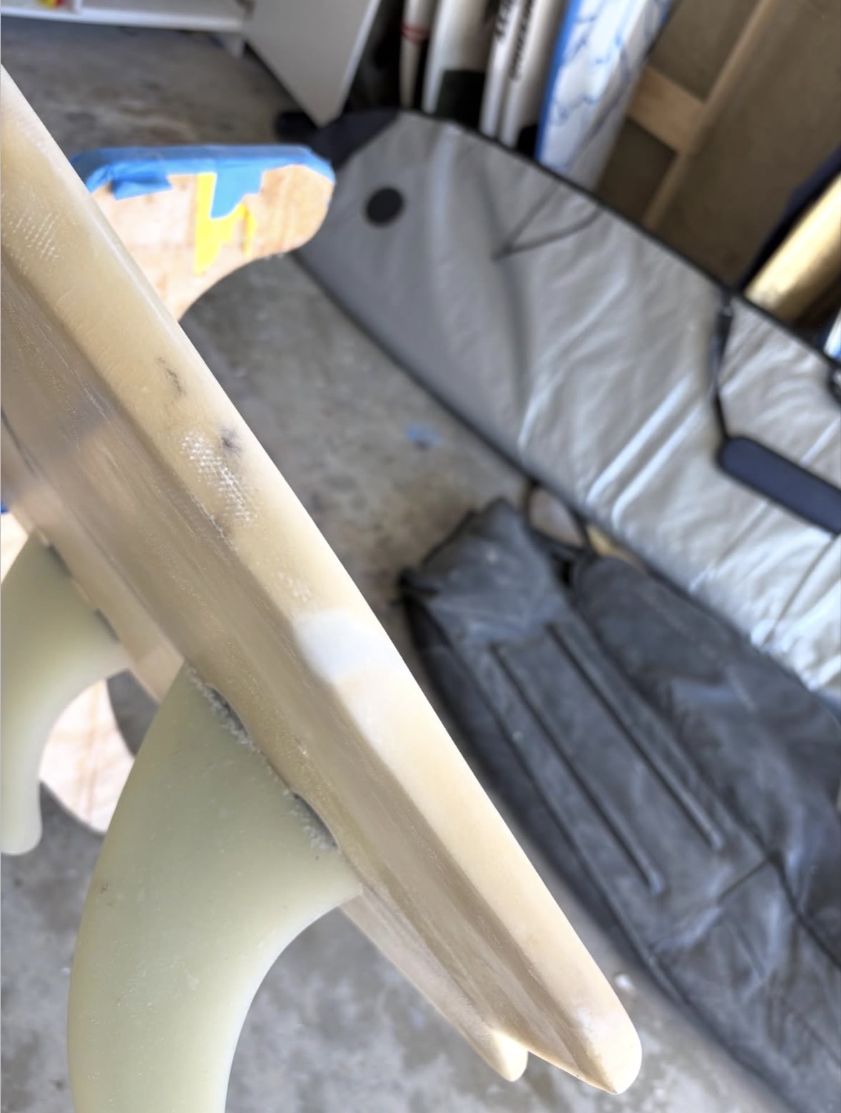 Rail Ding after repair